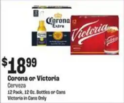 Food City Corona or Victoria Cerveza offer