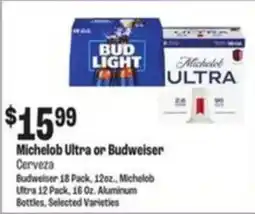 Food City Michelob Ultra or Budweiser Cerveza offer