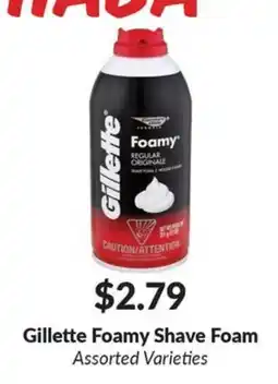 Woodman's Gillette Foamy Shave Foam offer