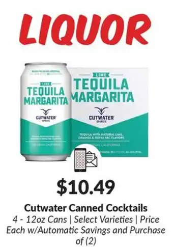 Woodman's Cutwater Canned Cocktails offer