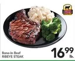 Pete's Fresh Market Bone-In Beef Ribeye Steak offer