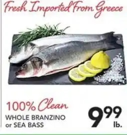Pete's Fresh Market 100% Clean Whole Branzino or Sea Bass offer