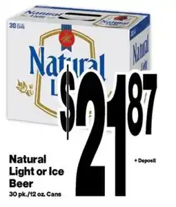 Super Saver Natural Light or Ice Beer offer