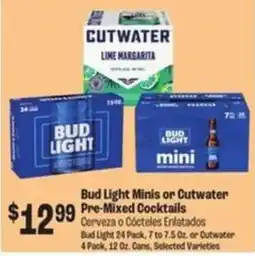 Food City Bud Light Minis or Cutwater Pre-Mixed Cocktails offer
