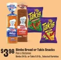Food City Bimbo Bread or Takis Snacks offer