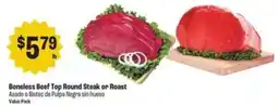 Food City Boneless Beef Top Round Steak or Roast offer