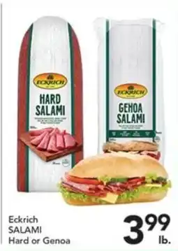 Pete's Fresh Market Eckrich SALAMI Hard or Genoa offer