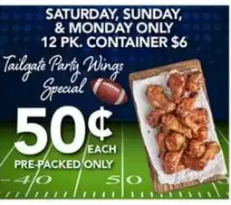 Pete's Fresh Market Tailgate Party Wings offer