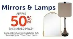 Hobby Lobby Mirrors & Lamps offer
