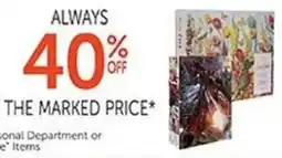 Hobby Lobby Personal Department or Items offer