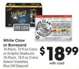 QFC White Claw or Boneyard offer