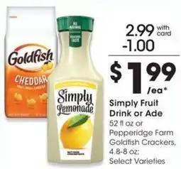 QFC Simply Fruit Drink or Ade offer