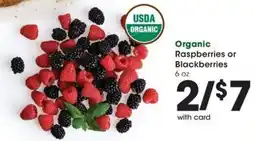 QFC Organic Raspberries or Blackberries offer