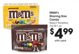 QFC M&M's Sharing Size Candy offer