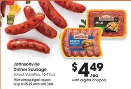 QFC Johnsonville dinner sausage offer