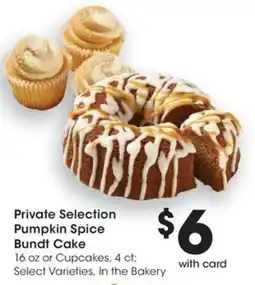 QFC Private Selection Pumpkin Spice Bundt Cake offer