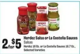 Food City Herdez Salsa or La Costeña Sauces offer