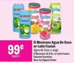 Food City El Mexicano Agua De Coco or Latin Fusion offer