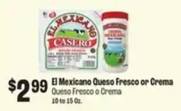 Food City El Mexicano Queso Fresco or Crema offer