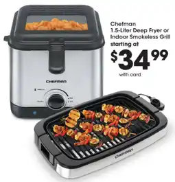 Kroger Chefman 1.5-Liter Deep Fryer or Indoor Smokeless Grill offer