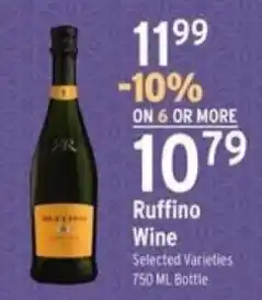 Brookshire's Ruffino Wine offer