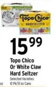 Brookshire's Topo Chico Or White Claw Hard Seltzer offer