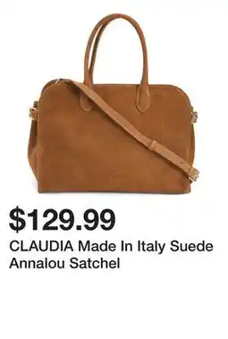Marshalls CLAUDIA Made In Italy Suede Annalou Satchel offer
