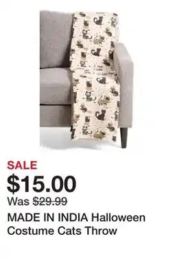 Marshalls MADE IN INDIA Halloween Costume Cats Throw offer