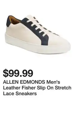 Marshalls ALLEN EDMONDS Men's Leather Fisher Slip On Stretch Lace Sneakers offer