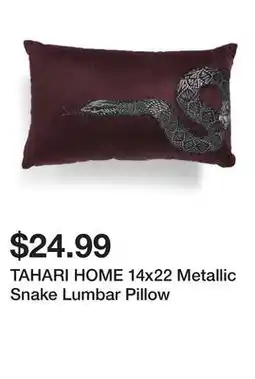 Marshalls TAHARI HOME 14x22 Metallic Snake Lumbar Pillow offer