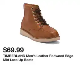 Marshalls TIMBERLAND Men's Leather Redwood Edge Mid Lace Up Boots offer