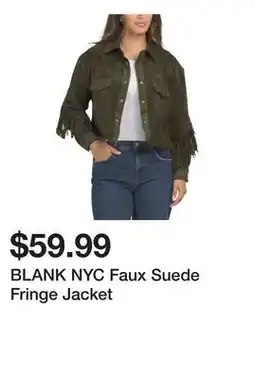 Marshalls BLANK NYC Faux Suede Fringe Jacket offer