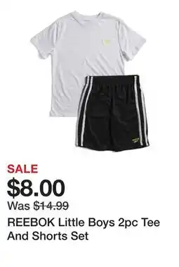 Marshalls REEBOK Little Boys 2pc Tee And Shorts Set offer