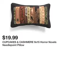 Marshalls CUPCAKES & CASHMERE 9x15 Horror Novels Needlepoint Pillow offer