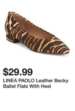 Marshalls LINEA PAOLO Leather Becky Ballet Flats With Heel offer
