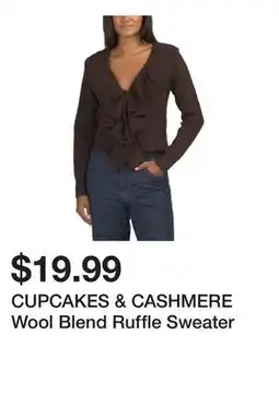 Marshalls CUPCAKES & CASHMERE Wool Blend Ruffle Sweater offer