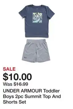Marshalls UNDER ARMOUR Toddler Boys 2pc Summit Top And Shorts Set offer