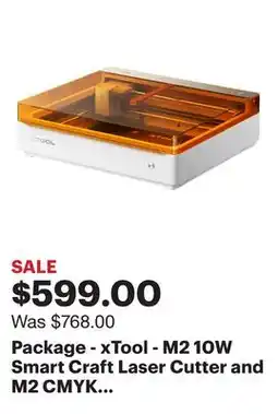 Best Buy Package - xTool - M2 10W Smart Craft Laser Cutter and M2 CMYK Screen Printing Module offer