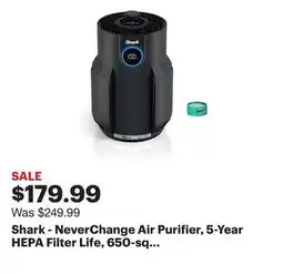 Best Buy Shark - NeverChange Air Purifier, 5-Year HEPA Filter Life, 650-sq Ft - Black offer