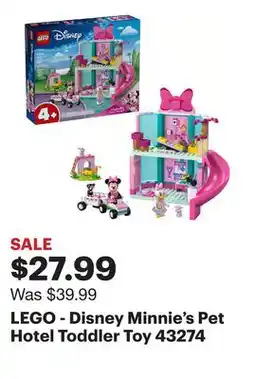 Best Buy LEGO - Disney Minnie's Pet Hotel Toddler Toy 43274 offer