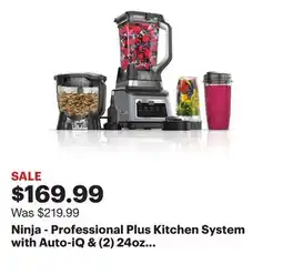 Best Buy Ninja - Professional Plus Kitchen System with Auto-iQ & (2) 24oz Single-Serve Cups - Stainless Steel offer