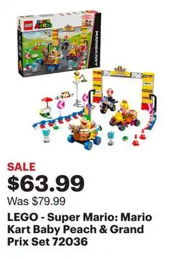 Best Buy LEGO - Super Mario: Mario Kart Baby Peach & Grand Prix Set 72036 offer