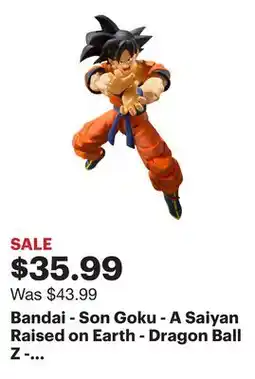Best Buy Bandai - Son Goku - A Saiyan Raised on Earth - Dragon Ball Z - S.H.Figuarts 5.5 Figure offer