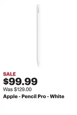 Best Buy Apple - Pencil Pro - White offer
