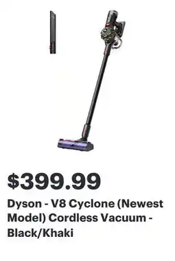 Best Buy Dyson - V8 Cyclone (Newest Model) Cordless Vacuum - Black/Khaki offer