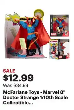Best Buy McFarlane Toys - Marvel 8 Doctor Strange 1:10th Scale Collectible with Scene (Strange Tales #128) offer