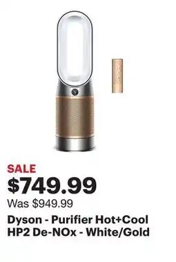 Best Buy Dyson - Purifier Hot+Cool HP2 De-NOx​ - White/Gold offer