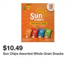 Wegmans Sun Chips Assorted Whole Grain Snacks offer