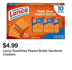 Wegmans Lance ToastChee Peanut Butter Sandwich Crackers offer