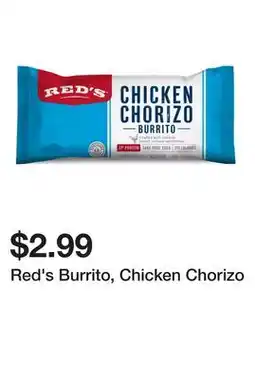 Wegmans Red's Burrito, Chicken Chorizo offer